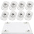Self Adhesive Mini Caster Wheels, 360° Rotation Universal Wheel for Trash Can, Storage Box, Small Furniture (8, White)