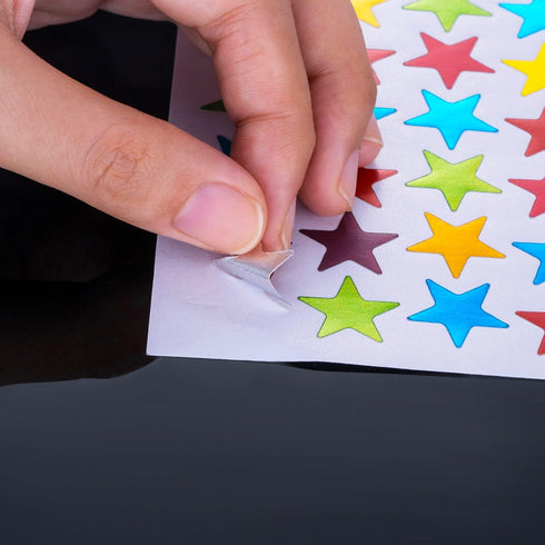 Kenkio 8270 Count Colorful Star Stickers Self-Adhesive Labels, Stars Stickers