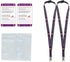 Set Emergency Contact Medical Alert Card with Writable Panel and Lanyard
