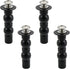 Toilet Seat Hinge Screw 2 Pack, Compatible with TOTO Toilet, Rubber Bolt Top Nuts Set for Replacement Kit