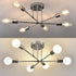 6 (8028-6C) Modern Ceiling Light Fixture, Sputnik Chandelier Lights, Mid Century Vintage Industrial Pendant Lighting