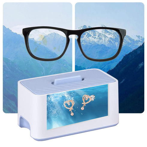 Adiding Ultrasonic Jewelry Cleaner, 1000mL (33.8oz) Sonic Retainer Cleaner with 5 Digital Timer and Degassing