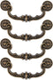 SUPERFINDINGS 4 Sets Vintage Bail Pull Handles 5.91" Hole Spacing Center Antique
