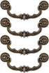 SUPERFINDINGS 4 Sets Vintage Bail Pull Handles 5.91" Hole Spacing Center Antique