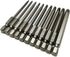 11 1/4 Inch T6 T7 T8 T9 T10 T15 T20 T25 T27 T30 T40 3 Inch S2 Set (11pcs 75mm YDLQWCZ Security Torx Bit Pieces Hex