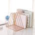 Sooyee 2 Pack 9 Slot Rose Gold Magazine Holder,Desktop File Sorter Organizer Triangle Bookshelf Decor Home Office by Sooyee