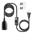 2-Pack 375W E26 E27 (6 Extension Hanging Lantern Cord Cable UL with Socket On/Off Button Pendant Lighting - Feet Black)
