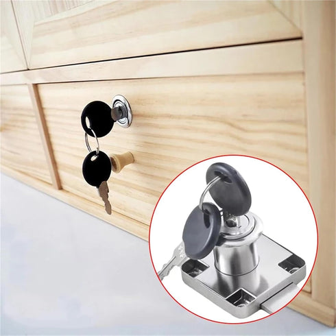 Superhao 2pcs Drawer Locks with Keys Drawer Locks with Keys Hardware Accessories Furniture Cabinet Used for Bedside
