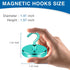 LOVIMAG Cruise Ship Essentials, 150Lbs Heavy Duty Magnetic Hooks, Green Magnetic Hooks for Cruise Cabins, 12 Pack