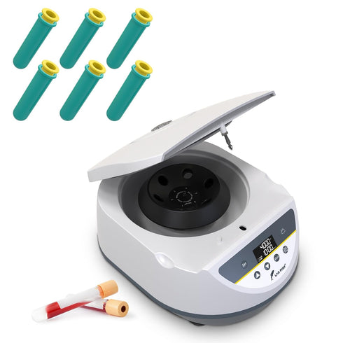 LABFISH LC-6S, 2ml/5ml/10ml/15ml Capacity PRP Lab Benchtop Centrifuge Machine with Test Tube Adapters