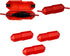 Extension Cord Plug Protector Safety Cover, Water-Resistant, Keep Cords Connected, 3pk Red