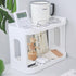 kaileyouxiangongsi 2PCS Kitchen Spice Rack or Bathroom Countertop Organizer, 2-Tier Desk Organizers, White