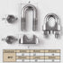 1/8 Inch M3 Wire Rope Cable Clip Clamp, 304 Stainless Steel, U Bolt Saddle Fastener, 22 Packs