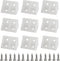 PDETVEO 20PCS 1.29" x 0.74" Plastic Corner Brackets with Screws, L Shape Right