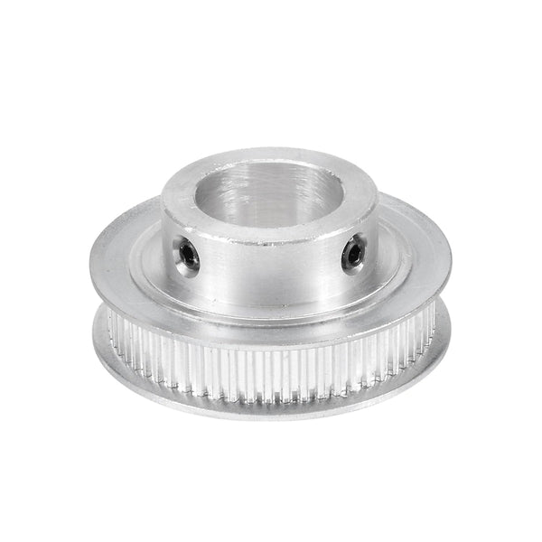 Timing Pulley Aluminium Synchronous Wheels for 3D Printer, 6mm Width Belts, 60 Teeth, 15mm Bore, Silver Tone, 1 Pcs