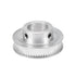 Timing Pulley Aluminium Synchronous Wheels for 3D Printer, 6mm Width Belts, 60 Teeth, 15mm Bore, Silver Tone, 1 Pcs
