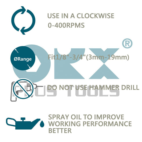 ORXPLUS TOOLS Deburring External Chamfer Tool, TUNGSTEN Blade, Deburring Drill Bit for Stainless Rod, Thread, Pipe