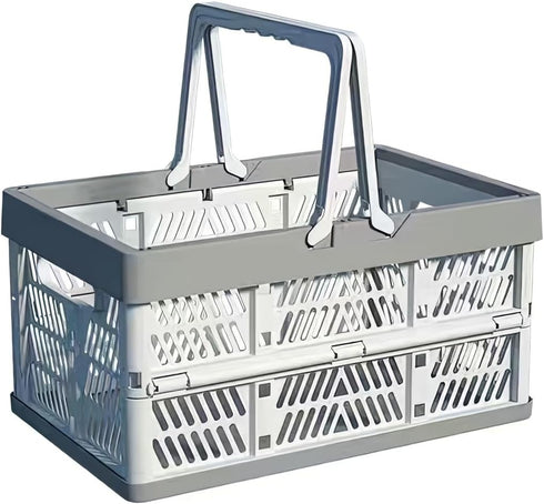 UShioart Collapsible Crate Milk Crates for Storage Plastic shopping basket 20L for Kitchen