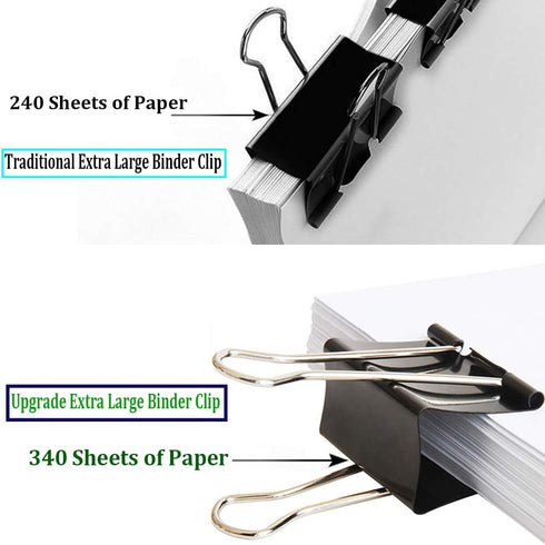 Extra Large Binder Clips, 2.4 Inch Length, 8 Pcs for Office Use