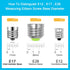 Refrigerator Bulb Kei d28k 4w, Freezer Bulb Kei D28m, E17 Intermediate Base, Pack of 1