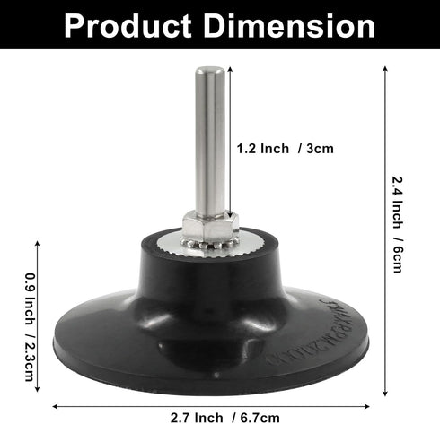ISDVBUY 2 Pack 3 Inch 1/4" Quick Change Disc Pad Holder, Sanding Discs Holder Roll Lock Disc Pad with Shank for Die