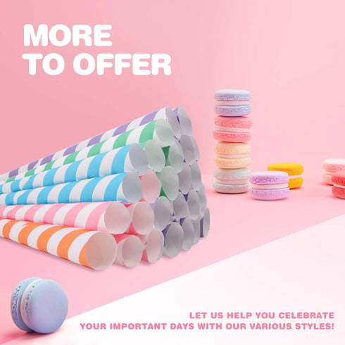 100 Pack Cotton Candy Cones Rainbow Stars - Candy Park Multicolor Paper Cones, For Cotton Candy Machines & Candy Floss