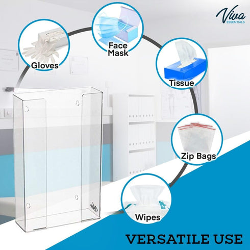 AdirMed VivaEssentials Triple Glove Box Holder - Versatile Organizer