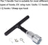 Wing Nut Tool, T Handle Driver for Eye Screws and Screw-in Hooks, Heavy Duty Metal Manual Installation