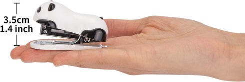 Deli Mini Cute Panda Desktop Stapler, 12 Sheet Capacity, Includes Staple Remover & 1000 No.10 Staples