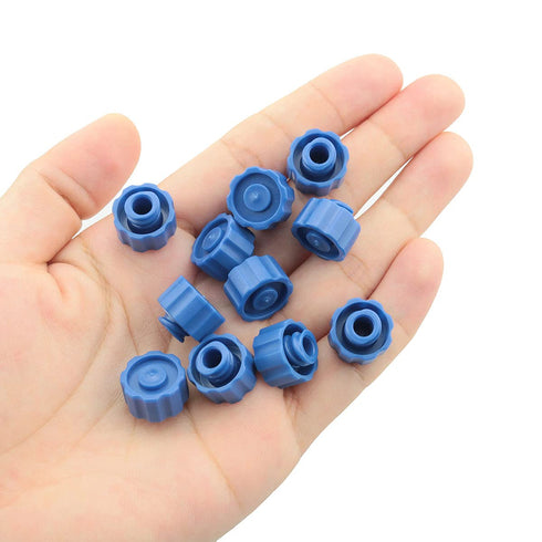 Syringe Luer Lock Cap 100PCS Blue No Needle Luer Lock Caps for Lab Supplies, Feeding Tubes