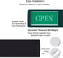 Open Closed Sign for Business Door, Privacy Slide Door Sign Indicator for Storefront, Restroom, Office, Restaurants