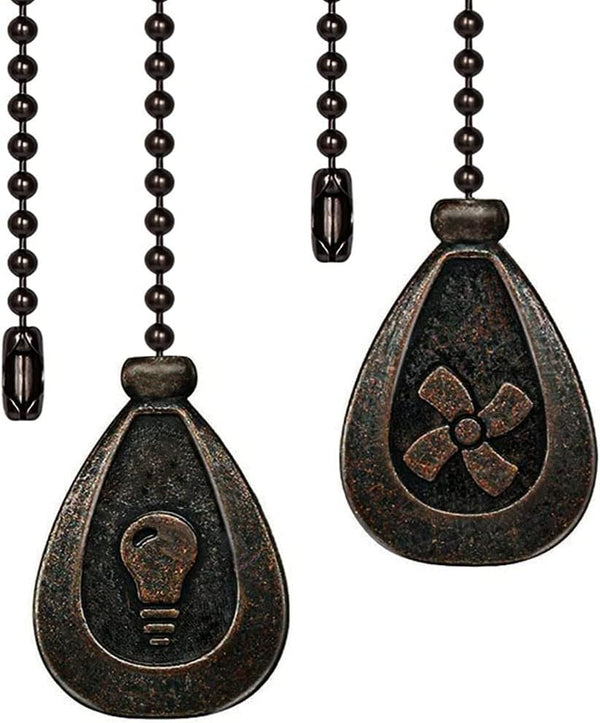 Ceiling Fan Decorative Ornaments 12in Walnut Black Color Pendant Pull Chain Fan