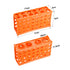 uxcell 80-Well Tube Rack, Polypropylene, Orange for 0.5ml, 1.5ml, 1.8ml, 10ml, 15ml, 50ml