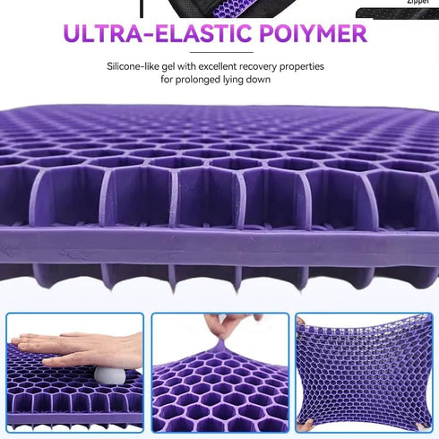 Tailbone Seat Cushion Gel for Office & Car TPE Gel Double-Thick Orthopedic Cooling Coccyx Pillow for Support & Outdoor