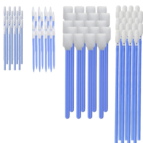 Wellgler's 200pcs Foam Cleaning Swabs, Multi-Purpose Cleanroom Foam Tip Cleaning Swab Kit