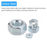 Hex Nuts (1/4"-28) 100Pcs: Carbon Steel Fine Thread Zinc Plated Hexagon Nut Hardware for DIY Home Repair