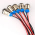 Gebildet 5pcs 10mm 12-24V AC/DC LED Metal Indicator Light Waterproof Signal Lamp Pilot Dash Directional Car Truck Boat
