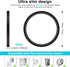 15W 1500Lm 3000K-4000K-6500K 7 Inch Closet libtit Black Flush Mount Ceiling Light, Thin Flat LED Lighting Fixture
