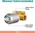 Set 6 Inch WRISIN Shower Faucet Brushed Nickel, Shower Valve Kit with Showerhead