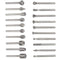 20pcs HSS Router Bits Burr, 1/8 Inch(3mm) Shank Rotary Tools Replacement Wood Milling Burrs for Woodworking