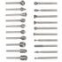 20pcs HSS Router Bits Burr, 1/8 Inch(3mm) Shank Rotary Tools Replacement Wood Milling Burrs for Woodworking