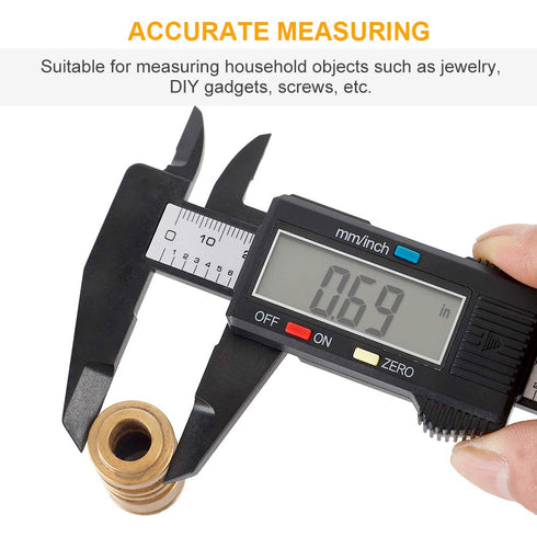 Digital Caliper, Sangabery 0-6 inches with Large LCD Screen, Auto-Off Feature, Measuring Tool for Household/DIY