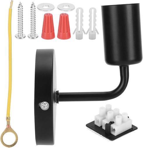 E27 Bulb Zerodis Vintage Industrial Wall Sconce, Iron Retro Wall Light Fixture with Socket, Mounted Lamp for Bedroom