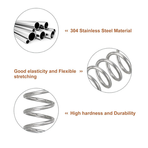 uxcell 5Pcs Compression Spring, Wire Diameter 0.024", 304 Stainless Steel Coil Mechanical Spring, Silver
