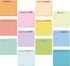 Yinder 24 Pcs Inspirational Sticky Notes with Lines, Cute Motivational Sticky Note Pad, 3 x 3'' (Light Color)