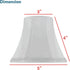 Aspen Creative 30004-2A, 3" 5" 4" Set 2 Bell Clip-On Chandelier Lamp Shade, Off-White, Top X Bottom X Slant Height