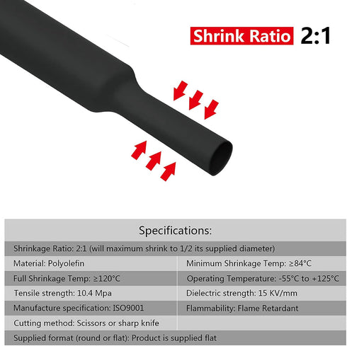 Long Leaf 530 pcs Heat Shrink Tubing Kit, Waterproof Tubes Wire Wrap, Self-Solder Wire Connectors with Storage Case