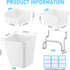 Uiifan 18 Set Pegboard Cups Kit, Plastic Bins with Hooks and Label Stickers for DIY Tools, Craft, Office Storage (White)