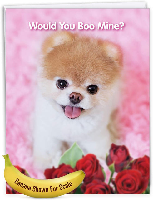 The Best Card Company Jumbo Valentine's Day Card (8.5 x 11 Inch) - Boo My Valentine Vday Greeting Card