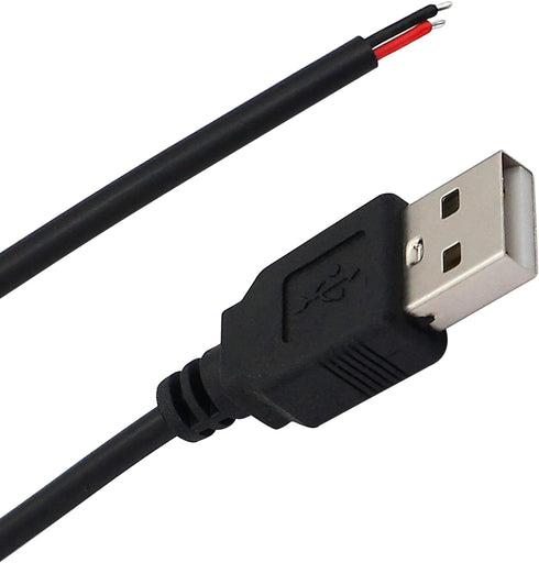2.0 9-Speed Dimming 5V 5PCS (1.5M/4.9FT) SinLoon USB Male with ON/Off Switch to Stripped Ends, USB Switch Power Cable